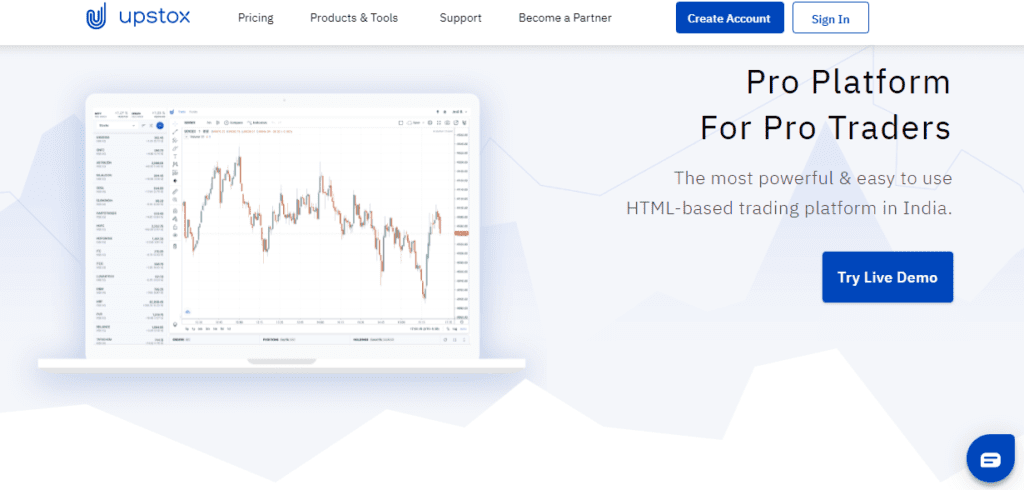 Upstox Pro Trading platform