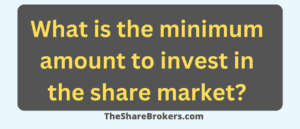 What-is-the-minimum-amount-to-invest-in-the-share-market | TheShareBrookers